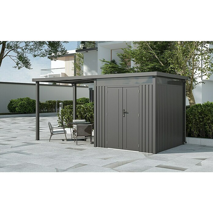 Gardol Prizidek za vrtno lopo Cubus & Cubus Max  (230 x 275 cm, Jeklo, Črna) | 7447 - Zubehör Gartenhäuser Metall | IAGD - Gartenhäuser | IAG - Außenbereichsausstattung | IA - Gartenhartware | I - Stadtgarten | BAUHAUS