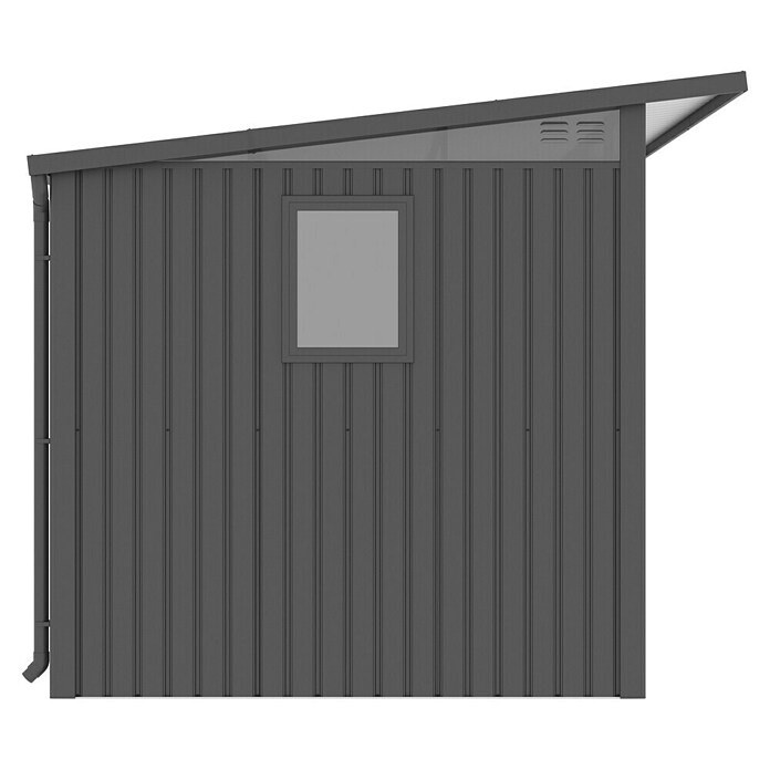 Gardol Gerätehaus Style Max (Außenmaß inkl. Dachüberstand (B x T): 289 x 253 cm, Stahl, Schwarz) | BAUHAUS