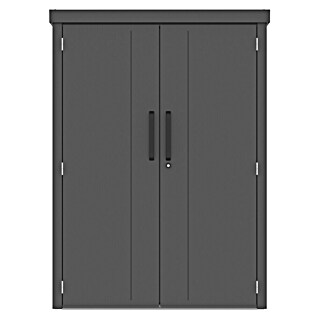 Gardol Geräteschrank Prime (Außenmaß inkl. Dachüberstand (B x T): 133 x 90 cm, Schwarz)