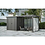 Gardol Zadnja in stranska stena steklenega izgleda Cubus  (Višina: 190 cm, Ustrezno za: Vrtne hiške Gardol Cubus & Cubus Max) | 7447 - Zubehör Gartenhäuser Metall | IAGD - Gartenhäuser | IAG - Außenbereichsausstattung | IA - Gartenhartware | I - Stadtgarten | BAUHAUS