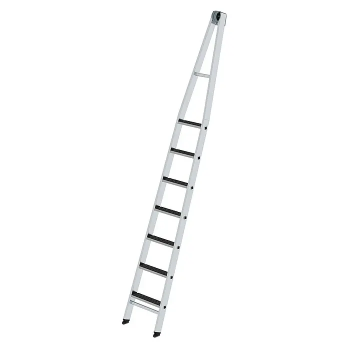 Proregal Anlegeleiter Glasreinigerleiter mit clip-step - Anzahl Tritte: 7 Stk., Belastbarkeit: 120 kg, Aluminium