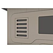 Gardol Gerätehaus Antares III (Außenmaß inkl. Dachüberstand (B x T): 254 x 254 cm, Kunststoff, Steingrau) | BAUHAUS