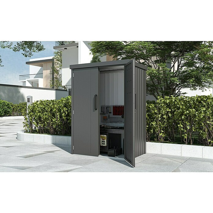 Gardol Geräteschrank Prime (Außenmaß inkl. Dachüberstand (B x T): 133 x 90 cm, Schwarz) | BAUHAUS