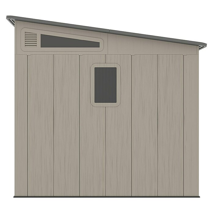 Gardol Gerätehaus Antares III (Außenmaß inkl. Dachüberstand (B x T): 254 x 254 cm, Kunststoff, Steingrau) | BAUHAUS