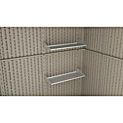 Gardol Gerätehaus Antares III (Außenmaß inkl. Dachüberstand (B x T): 254 x 254 cm, Kunststoff, Steingrau) | BAUHAUS