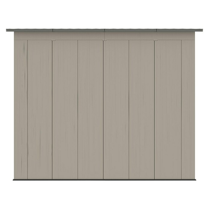 Gardol Gerätehaus Antares III (Außenmaß inkl. Dachüberstand (B x T): 254 x 254 cm, Kunststoff, Steingrau) | BAUHAUS
