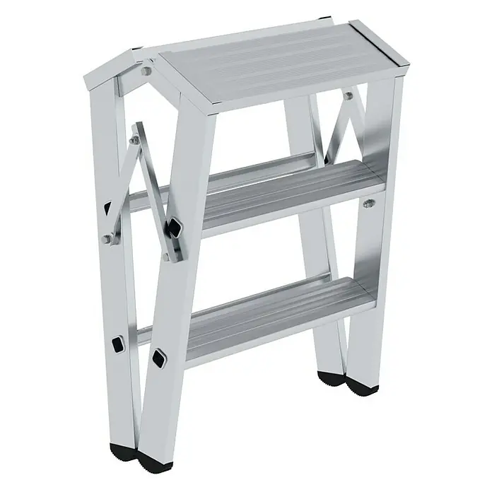 Proregal Doppel-Klapptritt beidseitig begehbar - Anzahl Tritte: 6 Stk., Belastbarkeit: 150 kg, Aluminium
