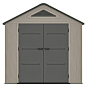 Gardol Gerätehaus Antares II (Außenmaß inkl. Dachüberstand (B x T): 250 x 246 cm, Kunststoff, Steingrau) | BAUHAUS