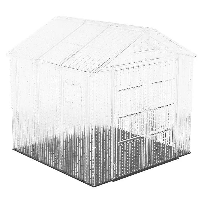 Gardol Bodenplatte Antares II - Passend für: Gardol Gerätehaus Antares II - Abbildung eines Gartenhauses, das einen einfachen Aufbau und eine gute Lösung für die Aufbewahrung im Freien bietet.