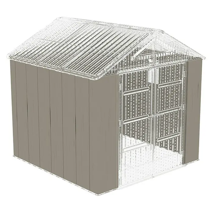 Gardol Wandelement Antares II - Passend für: Antares Gerätehaus II - Produktansicht des Kunststoff-Gartenhauses. Ideal für die Aufbewahrung im Außenbereich, wetterfest und langlebig.