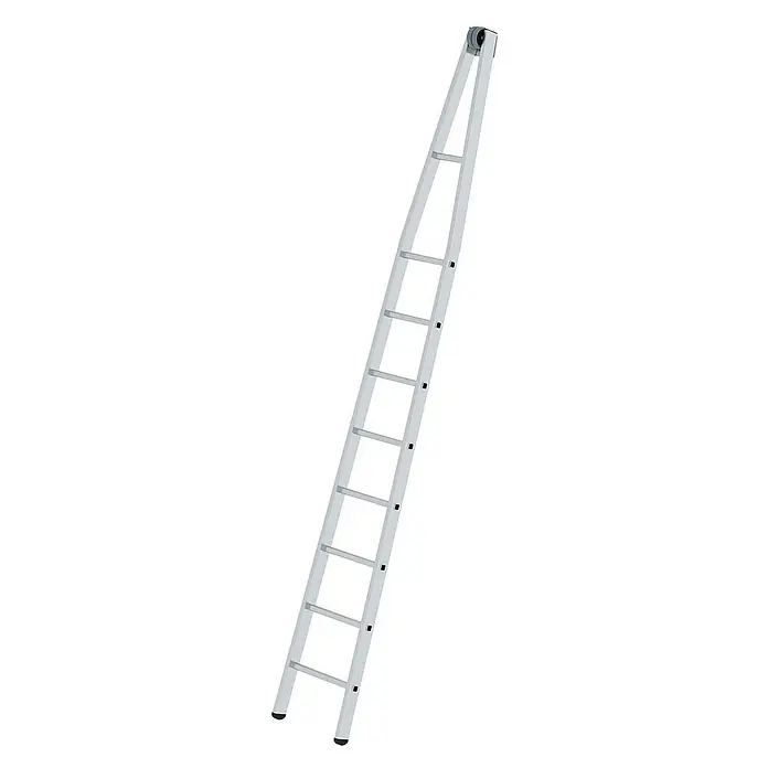 Proregal Anlegeleiter Glasreinigerleiter Oberteil mit 8 Sprossen - Anzahl Tritte: 8 Stk., Belastbarkeit: 120 kg, Aluminium