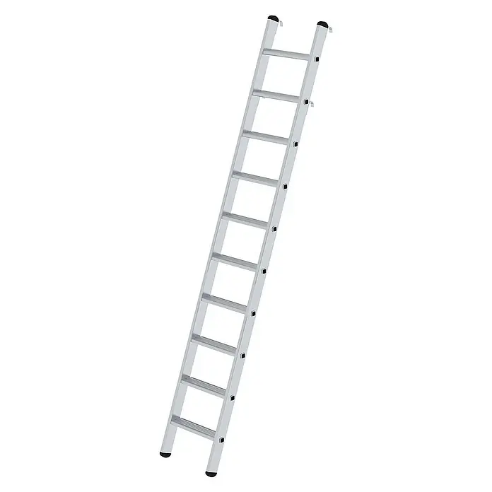 Proregal Anlegeleiter Regalleiter einhängbar - Anzahl Tritte: 12 Stk., Arbeitshöhe: 4.300 mm, Belastbarkeit: 150 kg, Aluminium