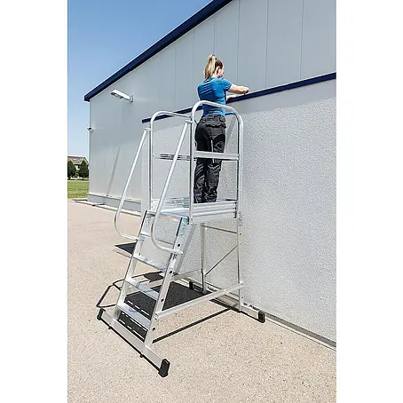 Proregal  Stehleiter Plattformleiter mit Rollen