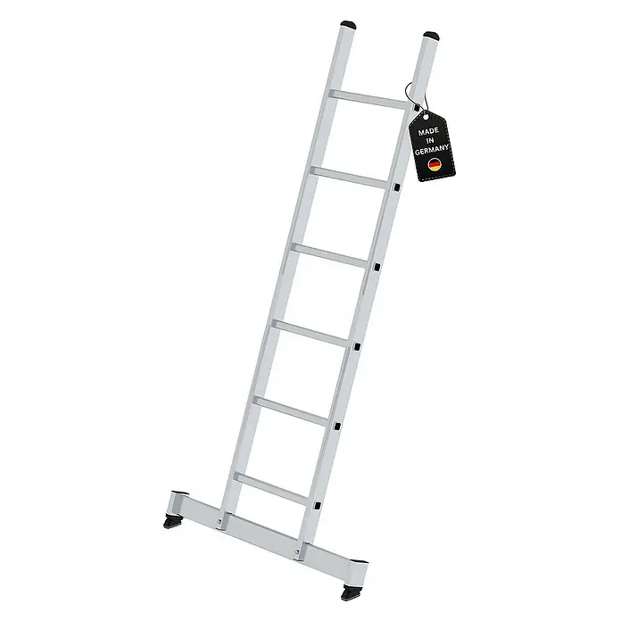 Proregal Anlegeleiter mit nivello®-Traverse - Anzahl Tritte: 6 Stk., Arbeitshöhe: 3.000 mm, Belastbarkeit: 150 kg, Aluminium
