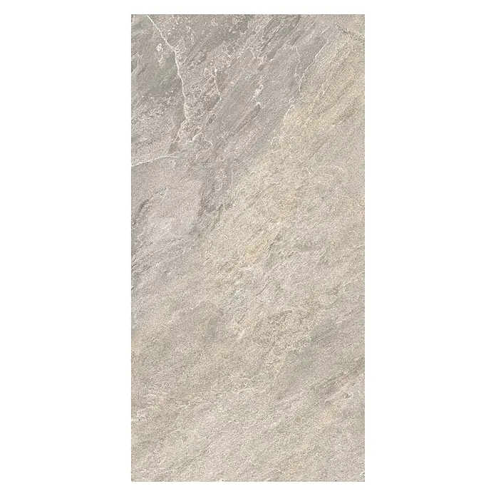 Terrassenfliese Homecraft - 59,7 x 119,7 x 2 cm, Grey, Matt - Graue Bodenfliese mit subtilen Mustern, ideal für moderne Innenräume. Die Textur verleiht dem Raum Tiefe und Eleganz.