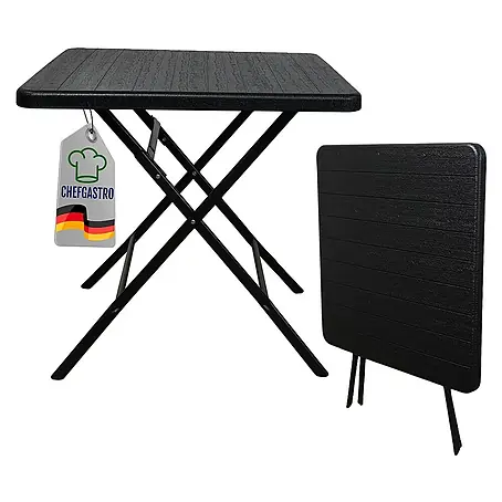 Chefgastro  Balkontisch Balkontisch aus Kunststoff, klappbar, für 4 Personen