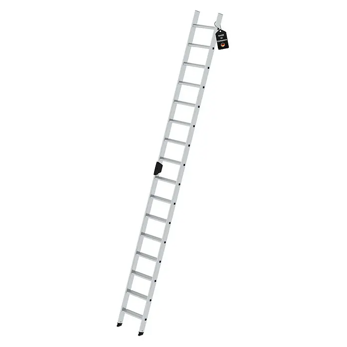 Proregal Anlegeleiter mit 16 Stufen - Anzahl Tritte: 16 Stk., Arbeitshöhe: 5.300 mm, Belastbarkeit: 150 kg, Aluminium