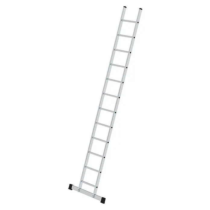 Proregal Anlegeleiter mit Standard-Traverse - Anzahl Tritte: 12 Stk., Arbeitshöhe: 4.700 mm, Belastbarkeit: 150 kg, Aluminium