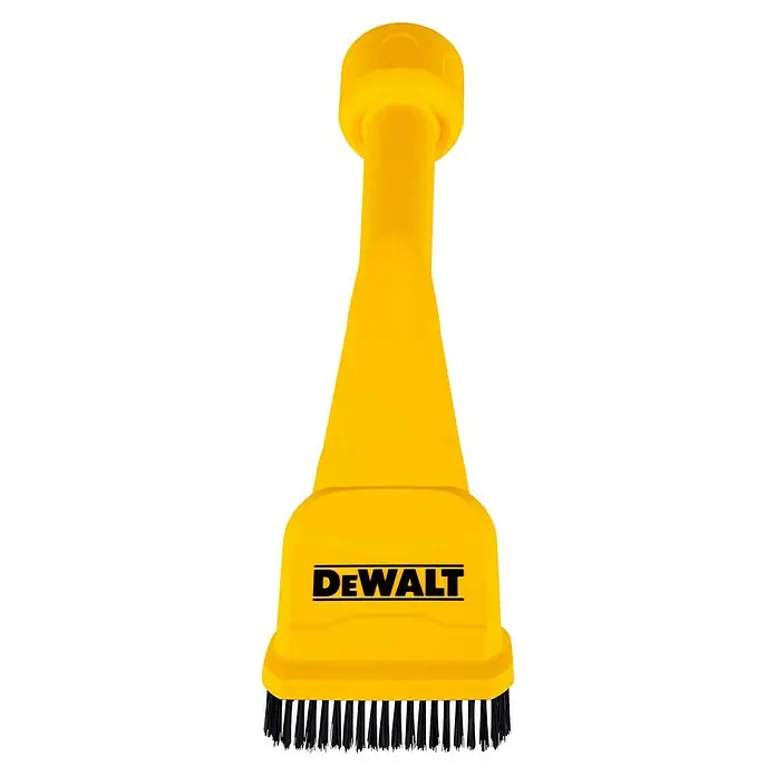 DeWalt Ersatzbürste und -düse DXVA00-4300E - 1 Stk. - Gelbe DeWALT Reinigungsbürste mit schwarzem Borstenkopf und Griff für einfache Säuberung von Werkzeugen und Oberflächen.
