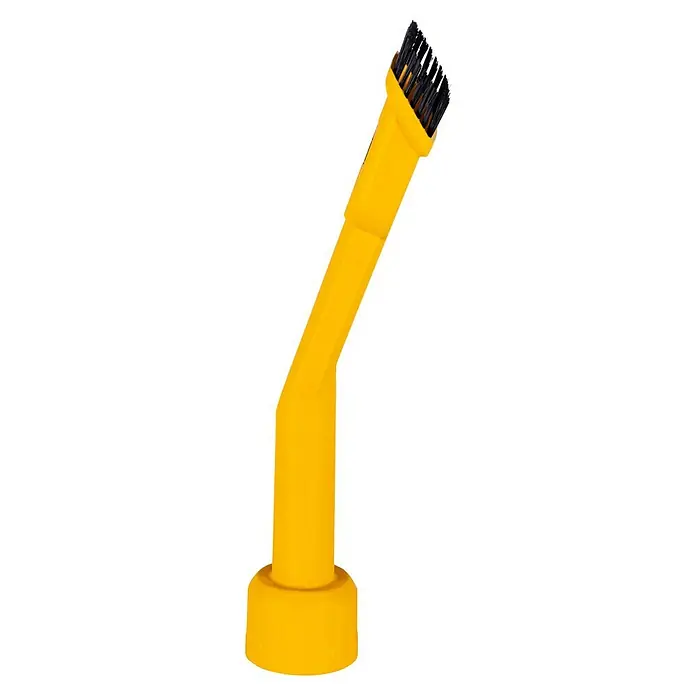 DeWalt Ersatzbürste und -düse DXVA00-4300E - 1 Stk. - Gelber Staubsaugerbürstenaufsatz mit schwarzen Borsten für verschiedene Reinigungsaufgaben im Haushalt, der eine effiziente Staubentfernung ermöglicht.