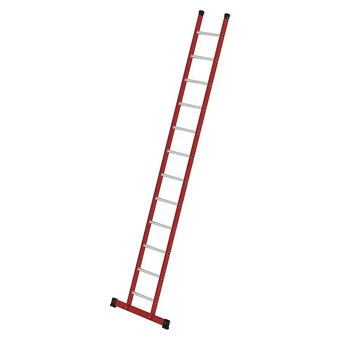 Proregal Anlegeleiter mit 12 Sprossen - Anzahl Tritte: 12 Stk., Arbeitshöhe: 4.700 mm, Belastbarkeit: 150 kg, Aluminium