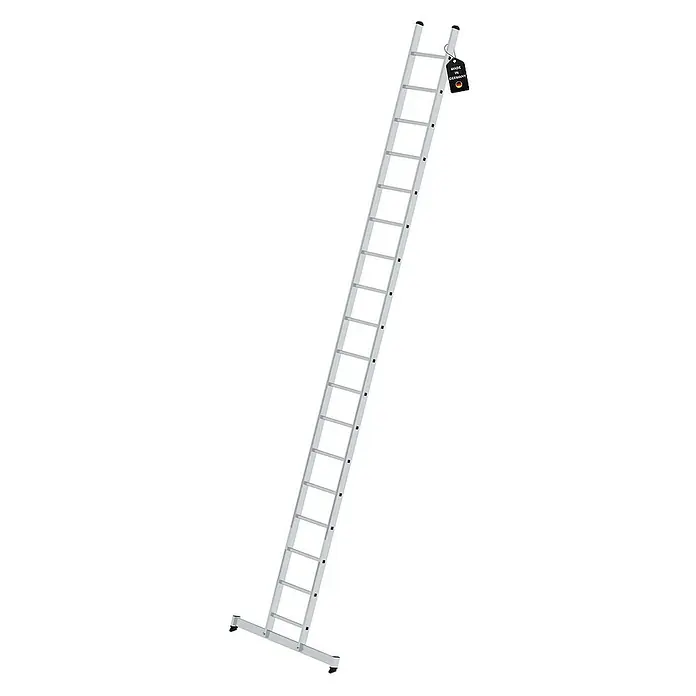 Proregal Anlegeleiter mit nivello®-Traverse - Anzahl Tritte: 18 Stk., Arbeitshöhe: 6.400 mm, Belastbarkeit: 150 kg, Aluminium