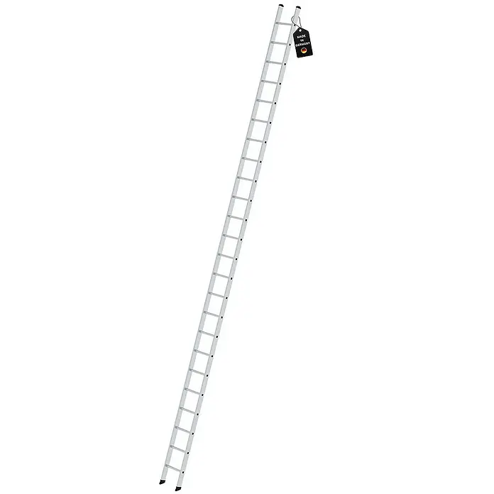 Proregal Anlegeleiter mit 24 Sprossen - Anzahl Tritte: 24 Stk., Arbeitshöhe: 7.400 mm, Belastbarkeit: 150 kg, Aluminium
