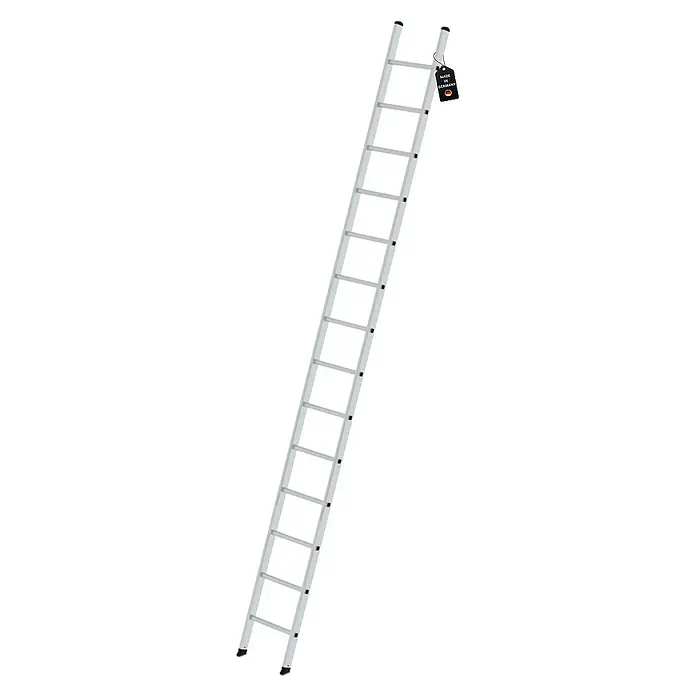 Proregal Anlegeleiter mit 14 Sprossen - Anzahl Tritte: 14 Stk., Arbeitshöhe: 5.300 mm, Belastbarkeit: 150 kg, Aluminium