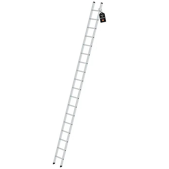 Proregal Anlegeleiter mit 18 Sprossen - Anzahl Tritte: 18 Stk., Arbeitshöhe: 5.900 mm, Belastbarkeit: 150 kg, Aluminium
