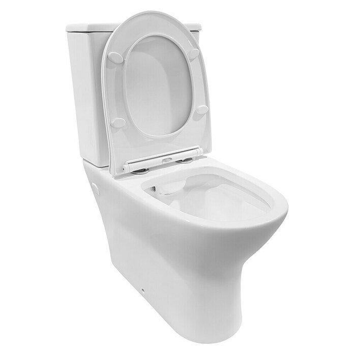 Pack de WC New 2010 (Con borde de descarga, Salida dual, Blanco) | BAUHAUS