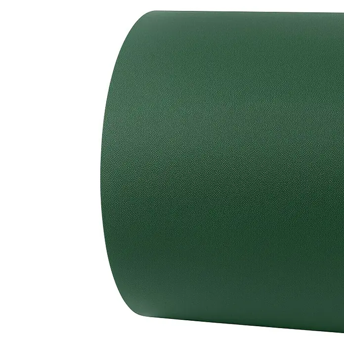 FA-Bausysteme Sichtschutzstreifen genarbt - 50 m x 19 cm, Moosgrün - Detailaufnahme einer grünen, strukturierten Oberfläche. Das Bild zeigt die feine Beschaffenheit des Materials.