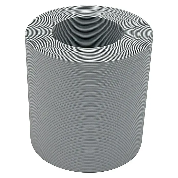 FA-Bausysteme Sichtschutzstreifen gerillt - 2,53 m x 19 cm, Grau - Gerolltes, flexibles Lüftungsrohr aus grauem Kunststoff. Ideal für Belüftungssysteme.