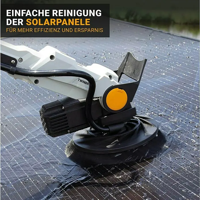 Batavia Maxxpack Akku-Reinigungsbürste Twin Brush V1 - 18 V, Ohne Akku - Eine Reinigungsbürste für Solarmodule von Twinbr reinigt sanft und effizient die Oberfläche und erhöht die Effizienz der Paneele.