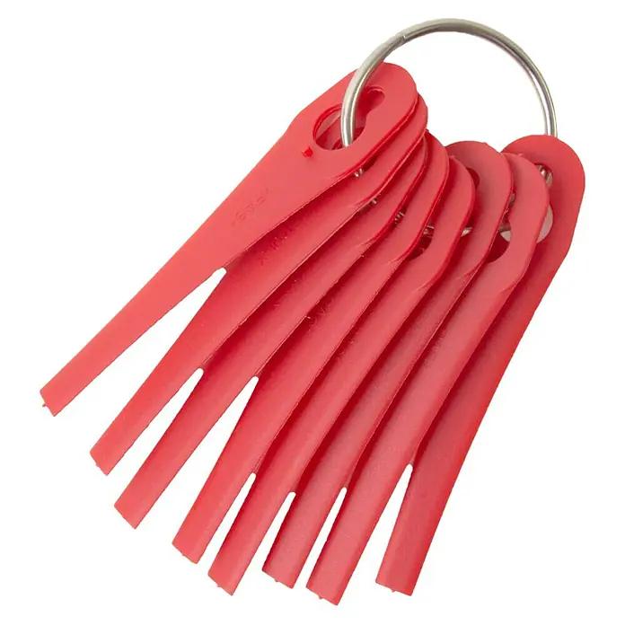 Batavia Ersatzmesser-Set - Passend für: Batavia 18 V Rasentrimmer, 10 Stk. - Ein Ring aus roten Trimmer-Messer-Ersatzklingen. Zum einfachen Austausch von Rasentrimmer-Zubehör für eine effiziente Gartenarbeit.