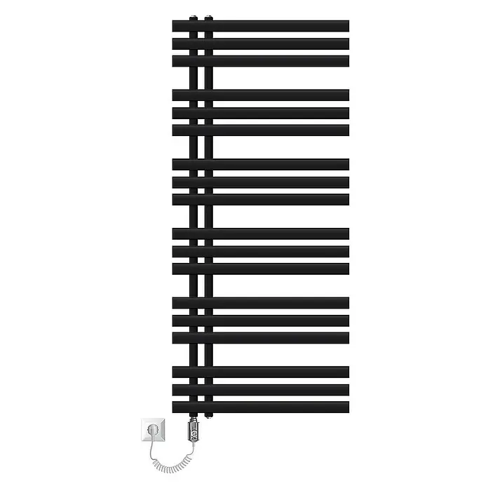 LuxeBath Elektro-Badheizkörper Design Handtuchheizkörper Handtuchwärmer Elektrisch mit Heizstab 1200W - B x H: 60 x 140 cm