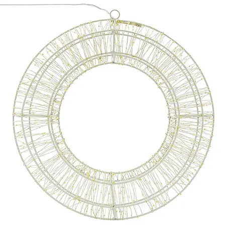 ECD Germany  LED-Weihnachtsdekoleuchte Wandkranz Hängekranz Weihnachts Kranz Lichterkranz Dekorationskranz