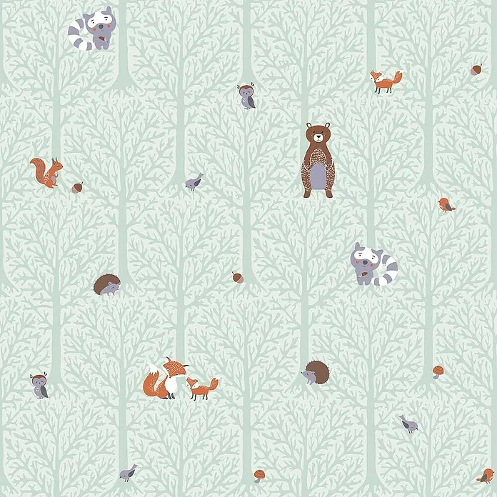 Tadessi Vliestapete M1-No.725 - Grün, Floral, 10,05 x 0,53 m