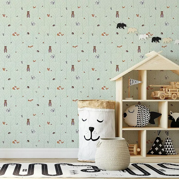Tadessi Vliestapete M1-No.725 - Grün, Floral, 10,05 x 0,53 m