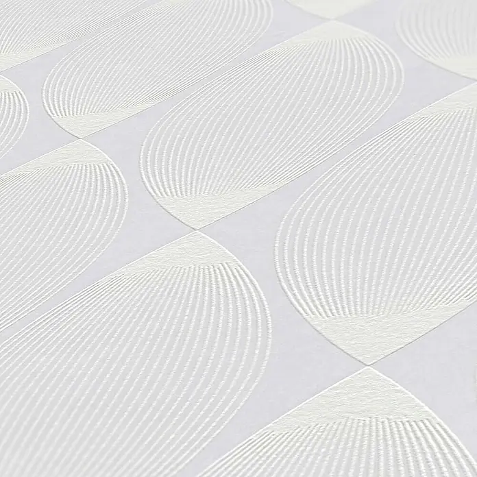 Tadessi Vliestapete M1-No.3433 - Weiß, Grafisch, 10,05 x 0,53 m