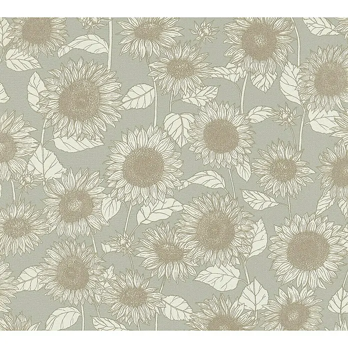 Tadessi Vliestapete M1-No.1648 - Grau, Floral, 10,05 x 0,53 m
