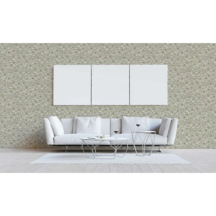 Tadessi Vliestapete M1-No.1648 - Grau, Floral, 10,05 x 0,53 m