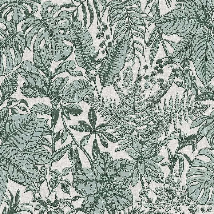 Tadessi Vliestapete M1-No.460 - Weiß, Floral, 10,05 x 0,53 m