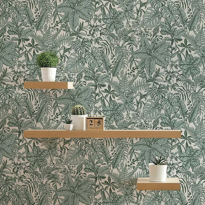 Tadessi Vliestapete M1-No.460 - Weiß, Floral, 10,05 x 0,53 m
