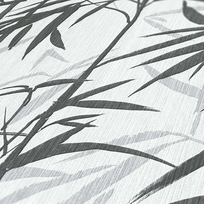 Tadessi Vliestapete M1-No.1623 - Schwarz, Floral, 10,05 x 0,53 m
