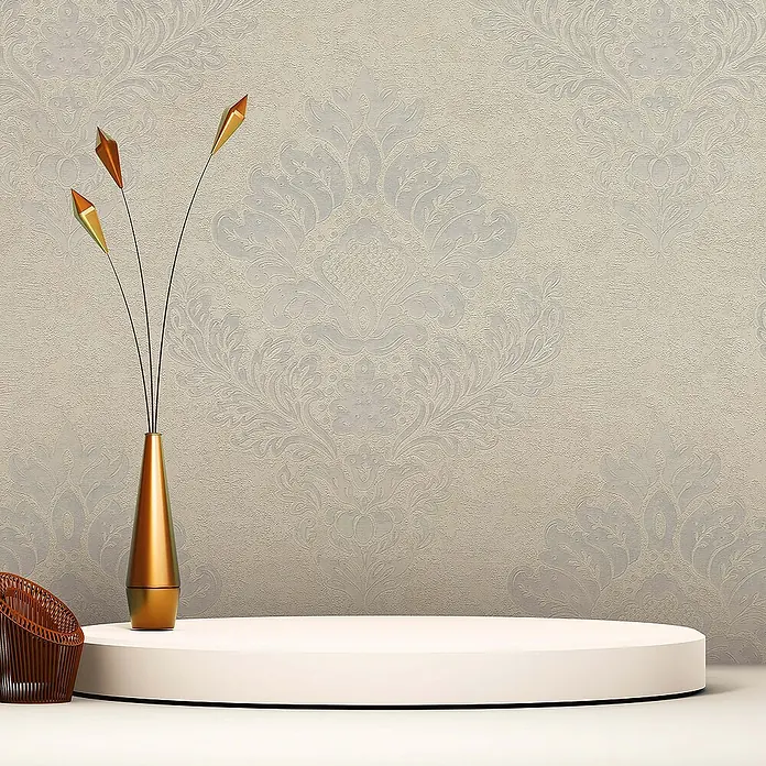 Tadessi Vliestapete M1-No.637 - Weiß, Ornament, 10,05 x 0,53 m