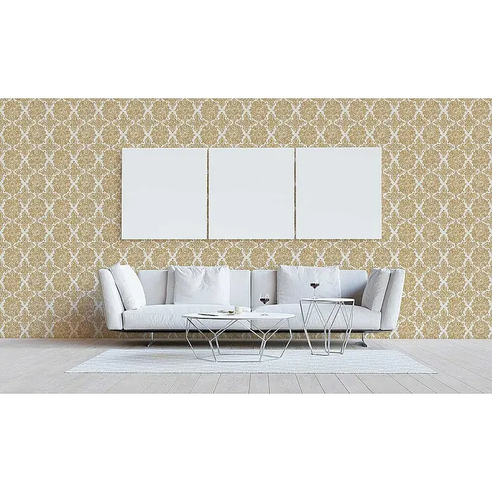 Tadessi Vliestapete M1-No.2865 - Weiß, Ornament, 10,05 x 0,53 m