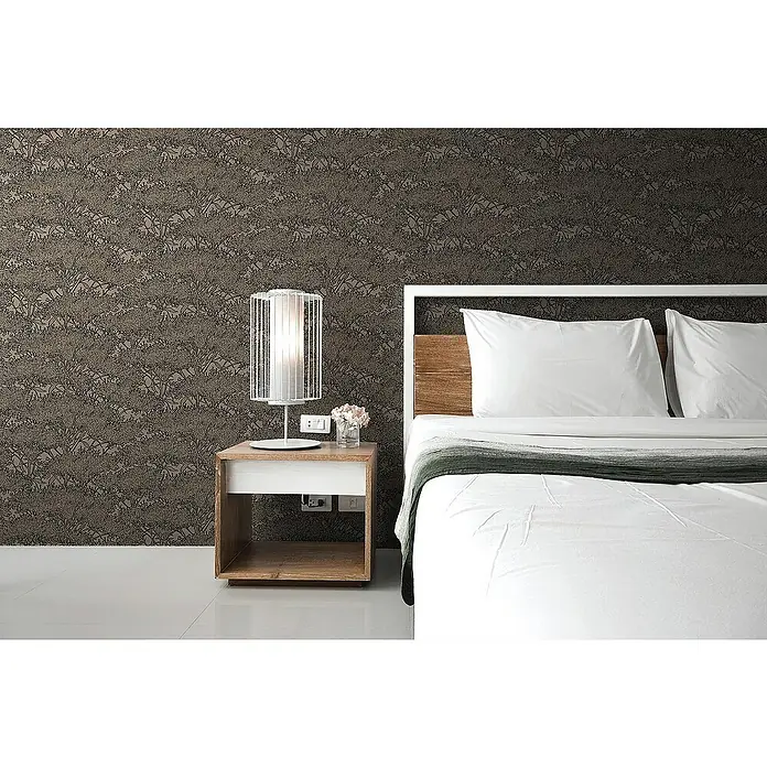 Tadessi Vliestapete M1-No.2818 - Grau, Floral, 10,05 x 0,53 m