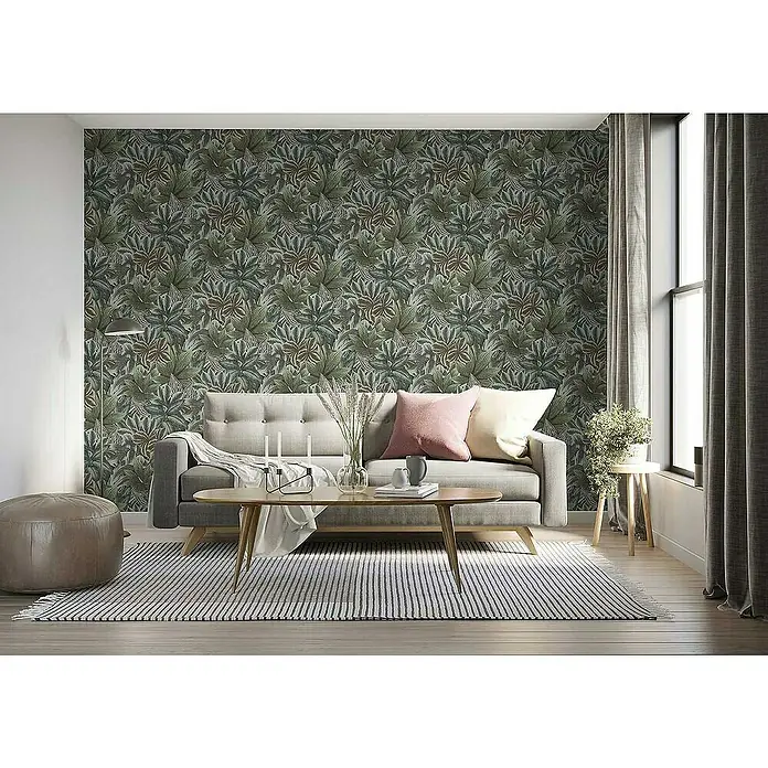 Tadessi Vliestapete M1-No.4400 - Blau, Floral, 10,05 x 0,53 m