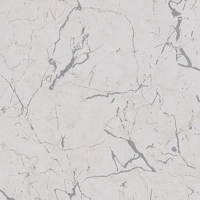 Tadessi Vliestapete M1-No.603 - Grau, Steinoptik, 10,05 x 0,53 m - Weiße Marmorstruktur mit ausgeprägten grauen Adern.