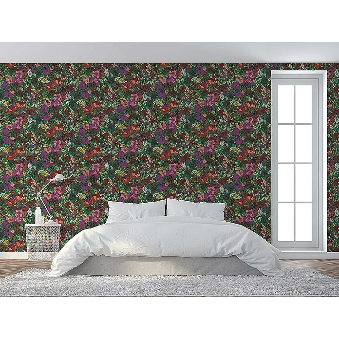 Tadessi Vliestapete M1-No.1454 - Mehrfarbig, Floral, 10,05 x 0,53 m